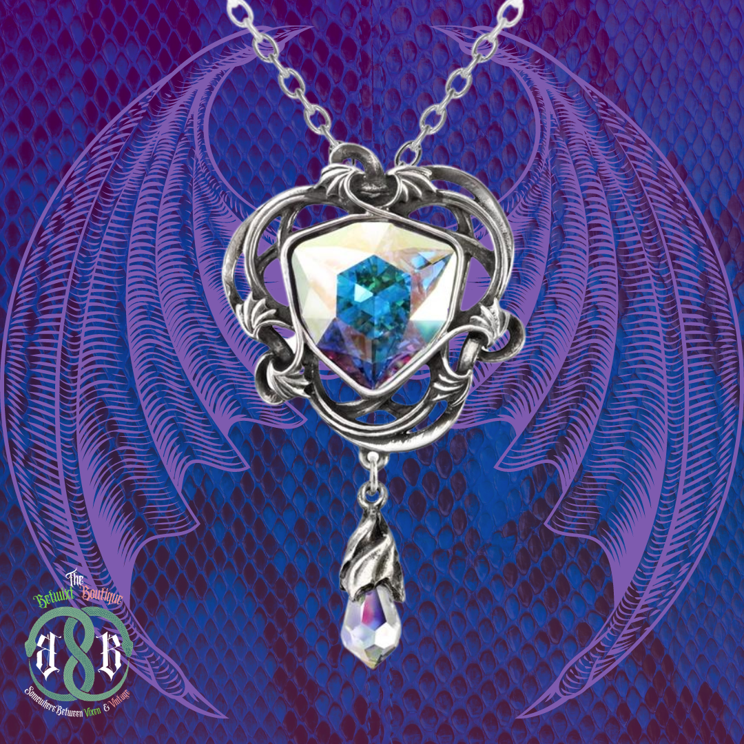 Triple Goddess Moon Pearl Ribbon Choker by Alchemy Gothic